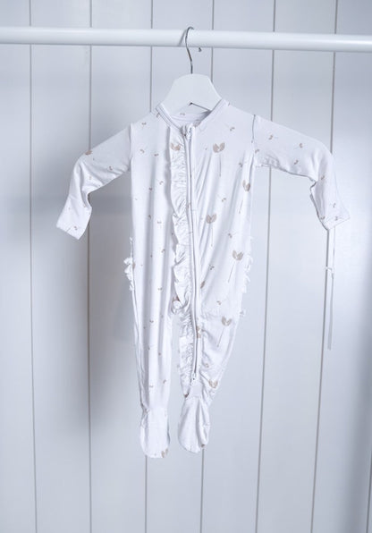 Pyjama à zip et à volant