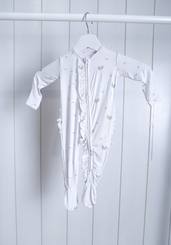 Pyjama à zip et à volant