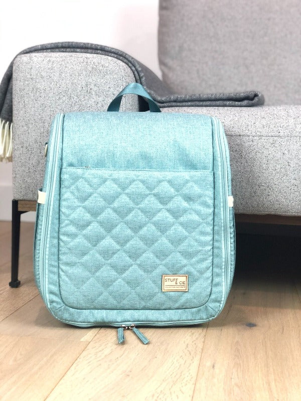 Sac à couches Turquoise + Lit de voyage pour bébé