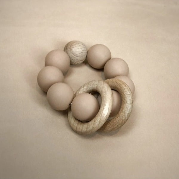 Silicone and Wood Teething bracelets