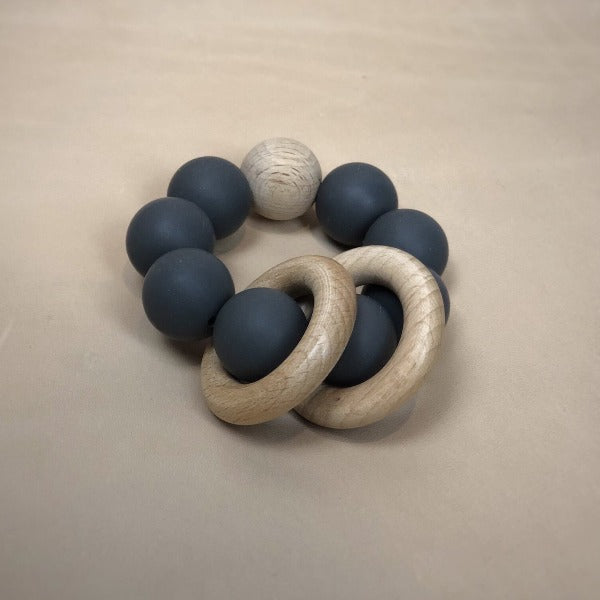 Silicone and Wood Teething bracelets