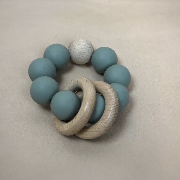 Silicone and Wood Teething bracelets